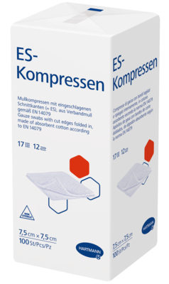 ES-KOMPRESSEN unsteril 7,5x7,5 cm 12fach