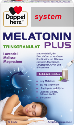 DOPPELHERZ Melatonin Plus Trinkgranulat system Btl